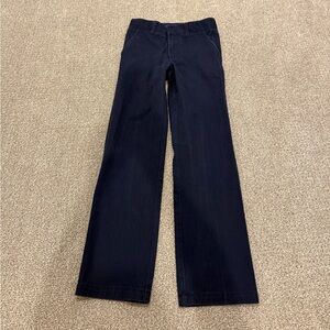 Navy Straight Leg Jeans with Streamlined Silhouette